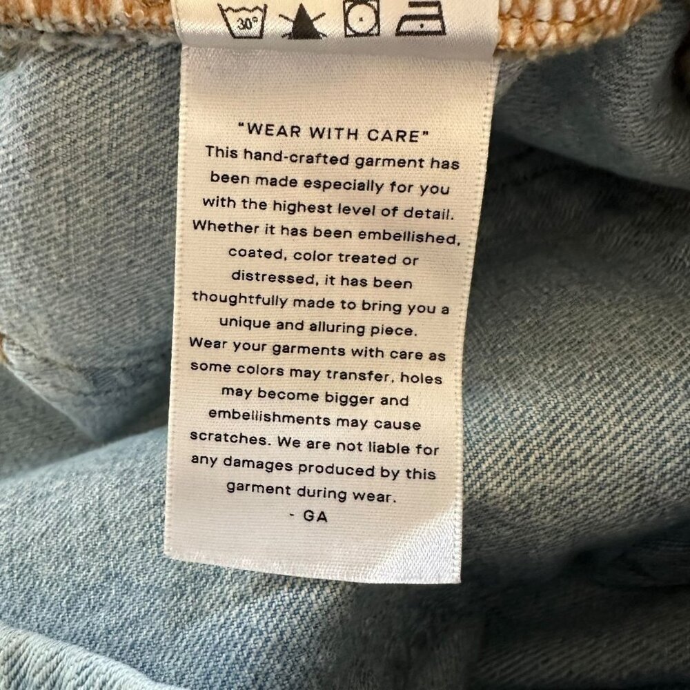 Good American Good Girlfriend High Rise Straight Leg Jean Size 12/31 - Picture 7 of 7